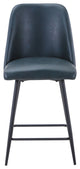 Modern Faux Leather Upholstered Counter Height Barstool, Set of 2