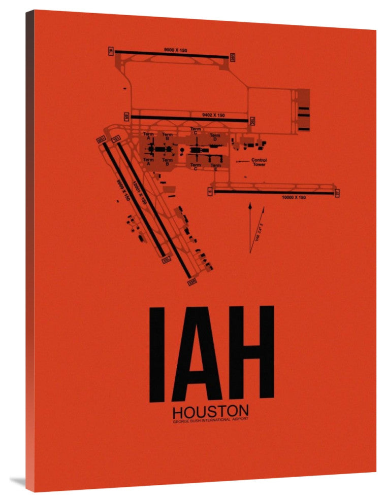 "IAH Houston Airport Orange" Fine Art Print