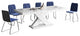 Lenon Dining Set, 7 Pieces, Dining Table With 2 Self Storing Leaves and 6 Chairs