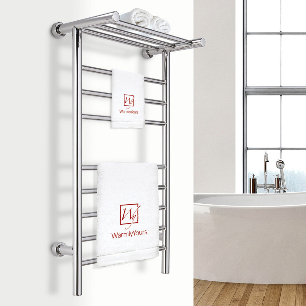 8 Bars Summit Towel Warmer, Dual Connection, Polished