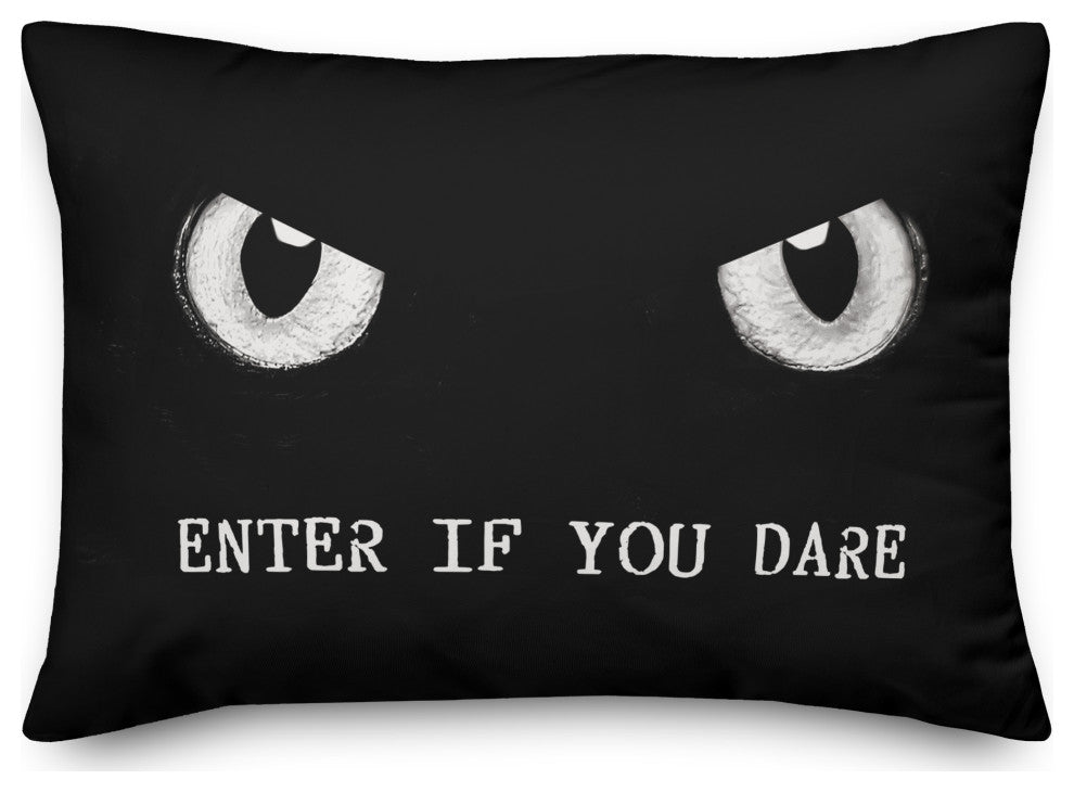 Enter If You Dare Eyes 14x20 Spun Poly Pillow