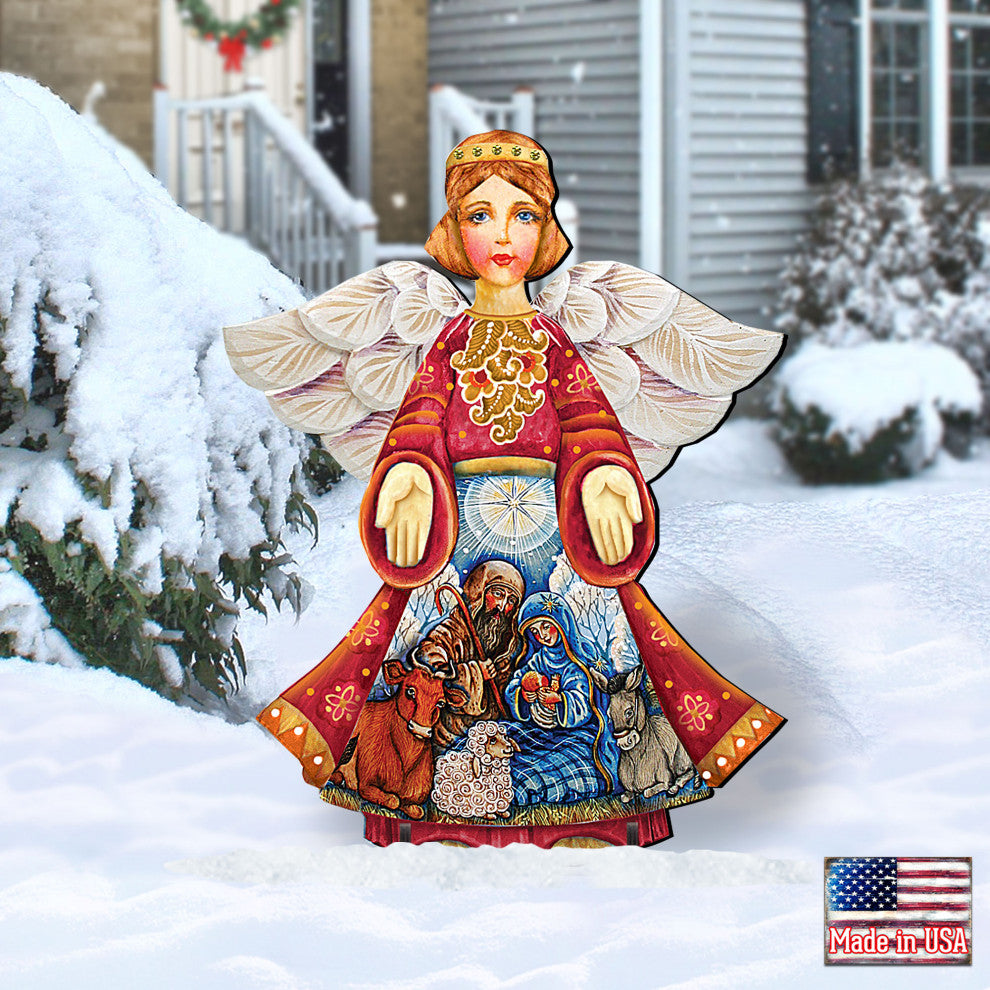 Nativity Angel Free Standing Garden Decor