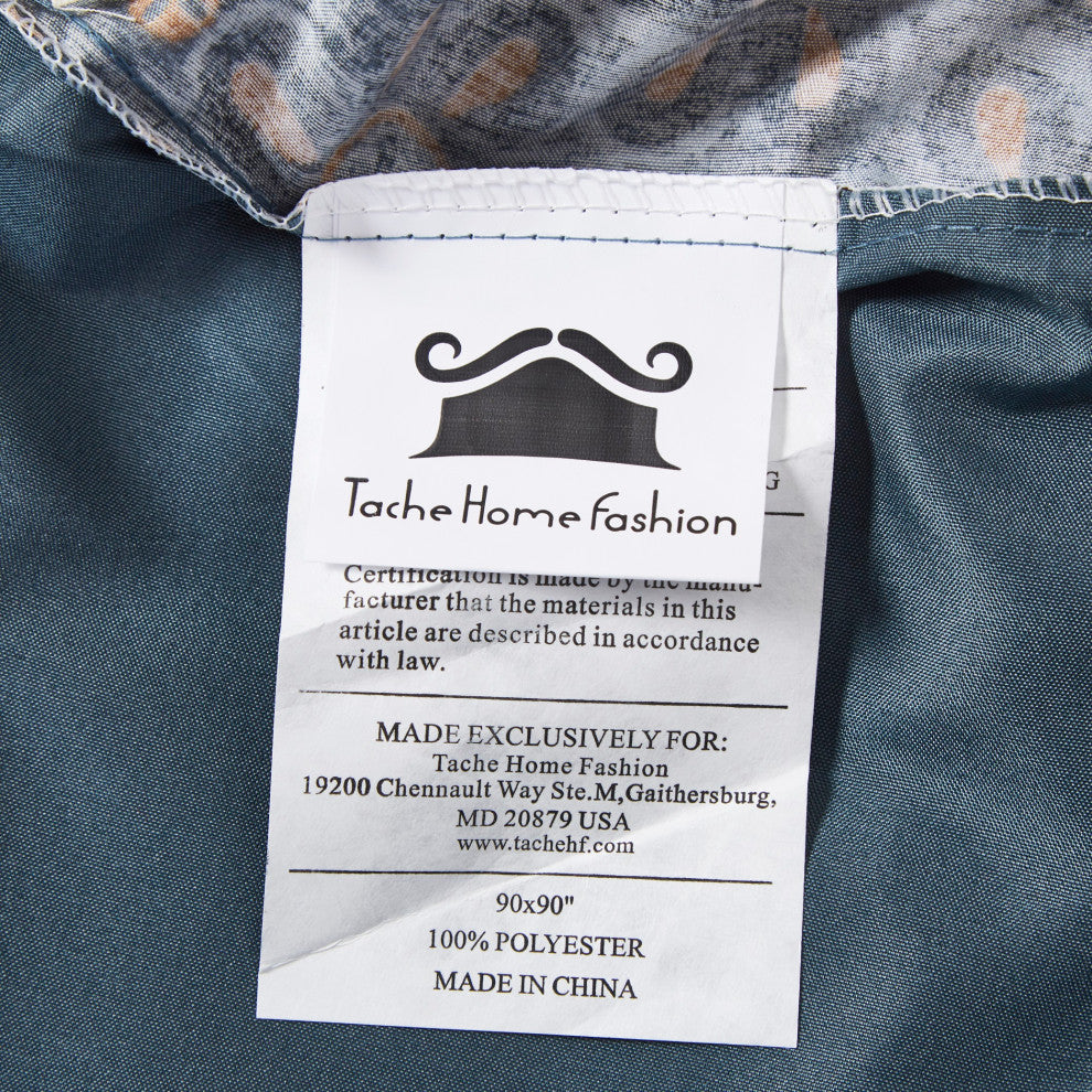 Tache Paisley Damask Lattice Floral Duvet Cover, Queen