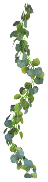 6' Artificial Eucalyptus Silver Dollar Leaf Vine Hanging Plant Greenery Garland
