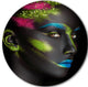 Dark-Skinned Girl With Make-Up, Portrait Disc Metal Wall Art, 11"