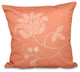 Traditional Flower-Single Bloom, Floral Print Pillow, Coral, 18"x18"
