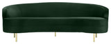 Baila Green Velvet Sofa - Green
