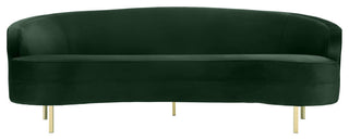 Baila Green Velvet Sofa - Green