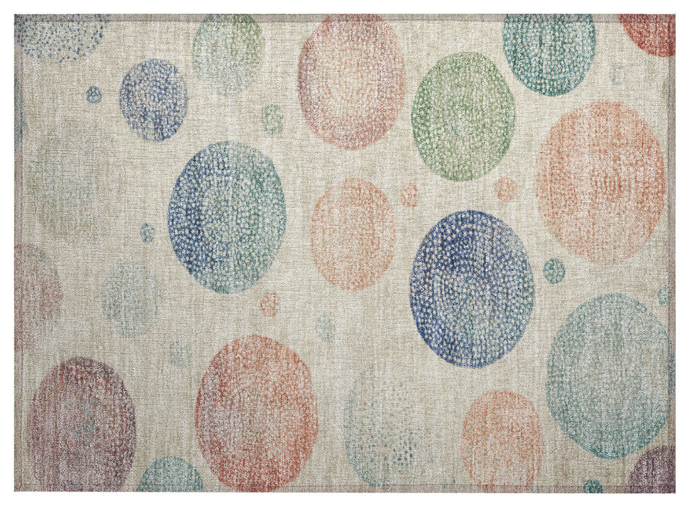 Machine Washable Indoor/Outdoor Chantille ACN1897 Ivory 1'8" x 2'6" Rug