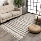 Cueva Tribal Geometric Area Rug, Gray, 5''3"x7''3"