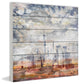 "Pastel NYC" Print on White Wood, 40"x40"