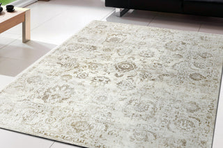 Castilla Ivory And Gray Area Rug, 6.7'x9.6'