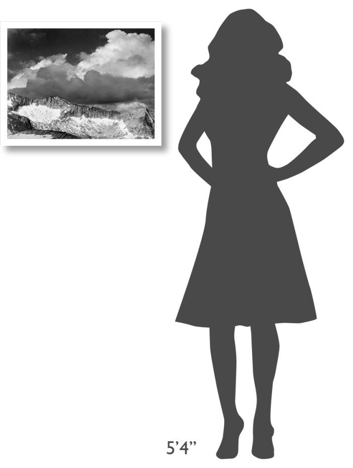 "Clouds - White Pass, Kings River Canyon, 1936" Paper Art, 24"x19"
