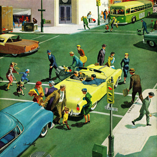 "Blocking the Crosswalk" Painting Print on Canvas by Thornton Utz