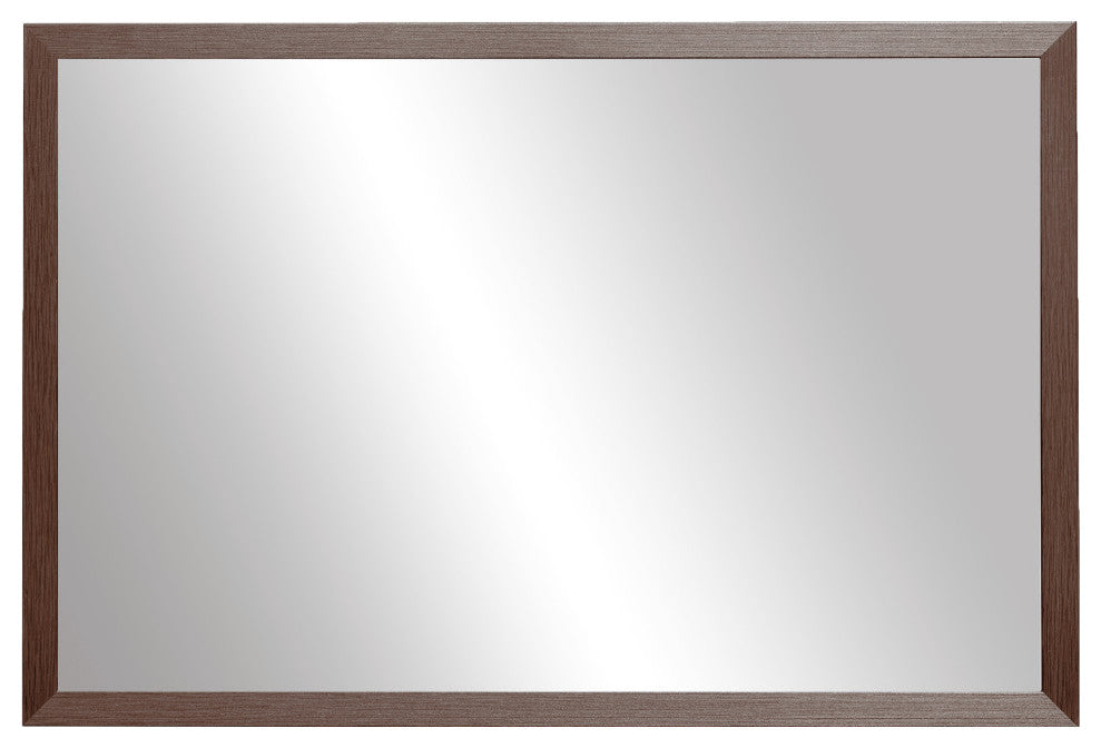 Ellis Framed Wall Mirror, Espresso Textured, 28"x36"