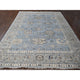Silver Blue Wool Hand Knotted Oushak Design Oversized Oriental Rug 11'9"x14'10"