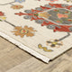 Leoness Floral Puffs Indoor Area Rug, Ivory, 3'3" x 5'
