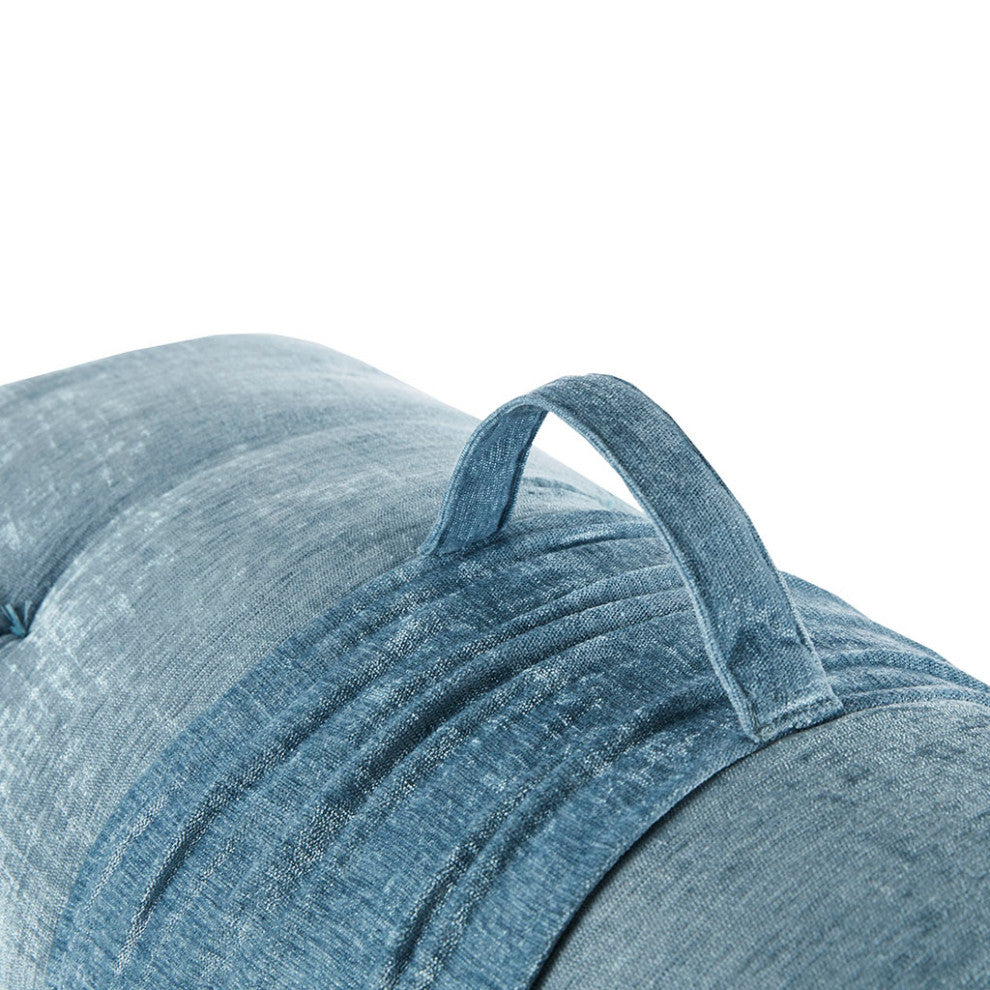 Intelligent Design Edelia Lounge Floor Pillow Cushion, Aqua Blue, Aqua Blue