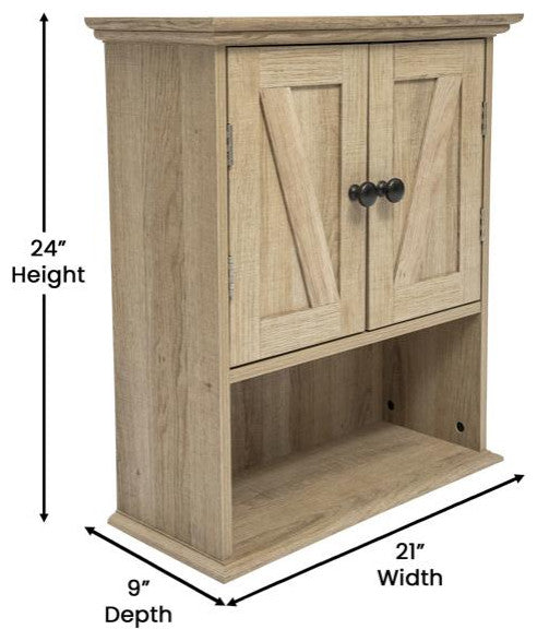 Dune Wall Mounted Bathroom Medicine Cabinet, Brown