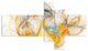 Billowing Smoke Yellow, Abstract Canvas art print, 60"x32", 5 panels