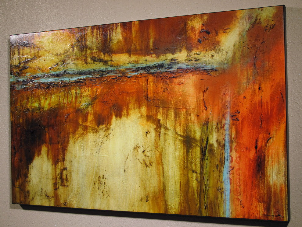 Modern, Abstract, Canvas Painting, Wall Art,  HUGE!  60 X 30 inch  Ready to Hang