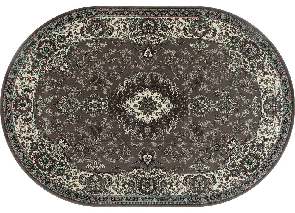 Chelsea Royalty Mushroom 6'7"x9'6" Oval Area Rug