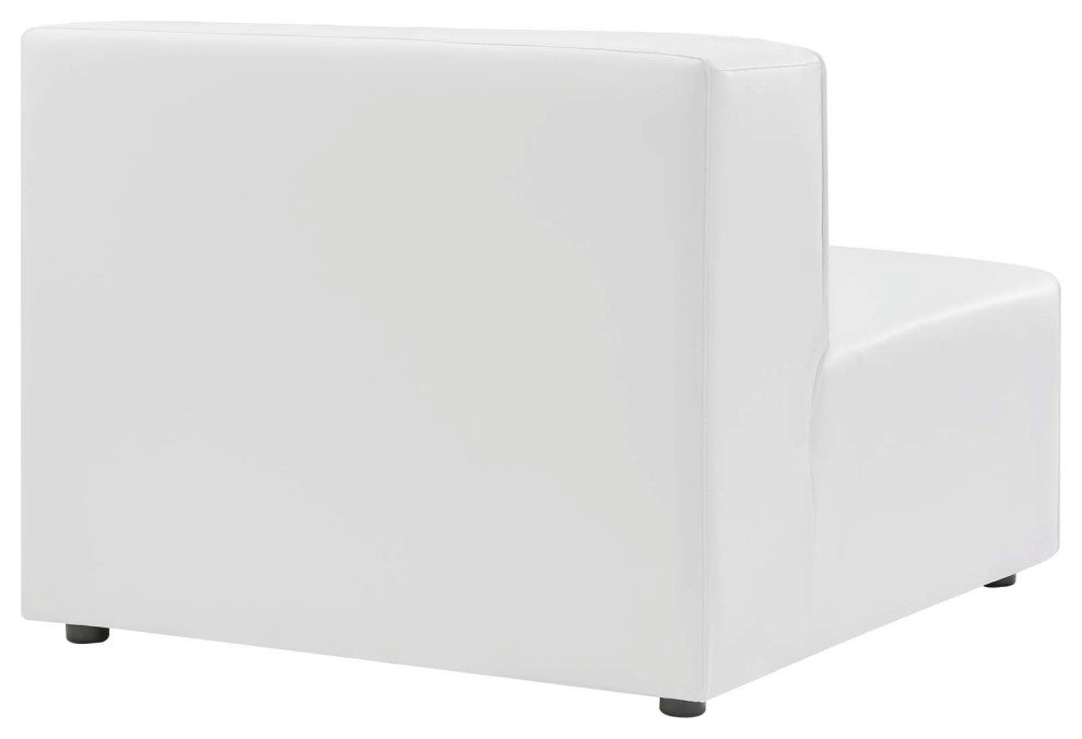 Mingle Vegan Leather 7-Piece Sectional Sofa, White