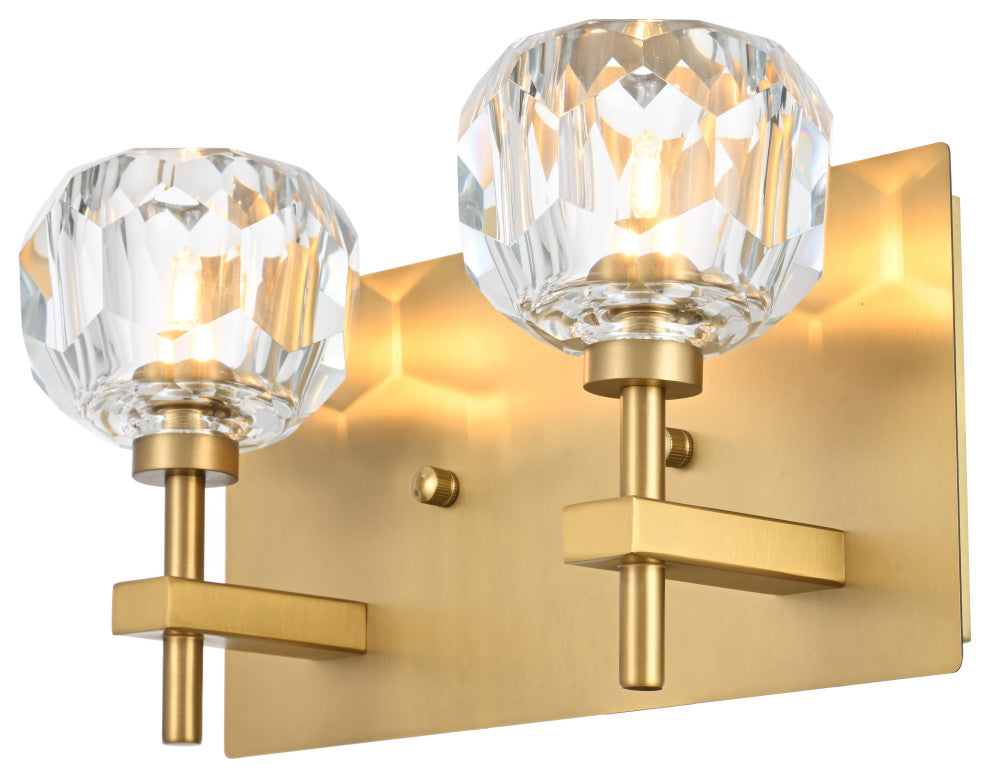 2 Light Wall Sconce, Gold