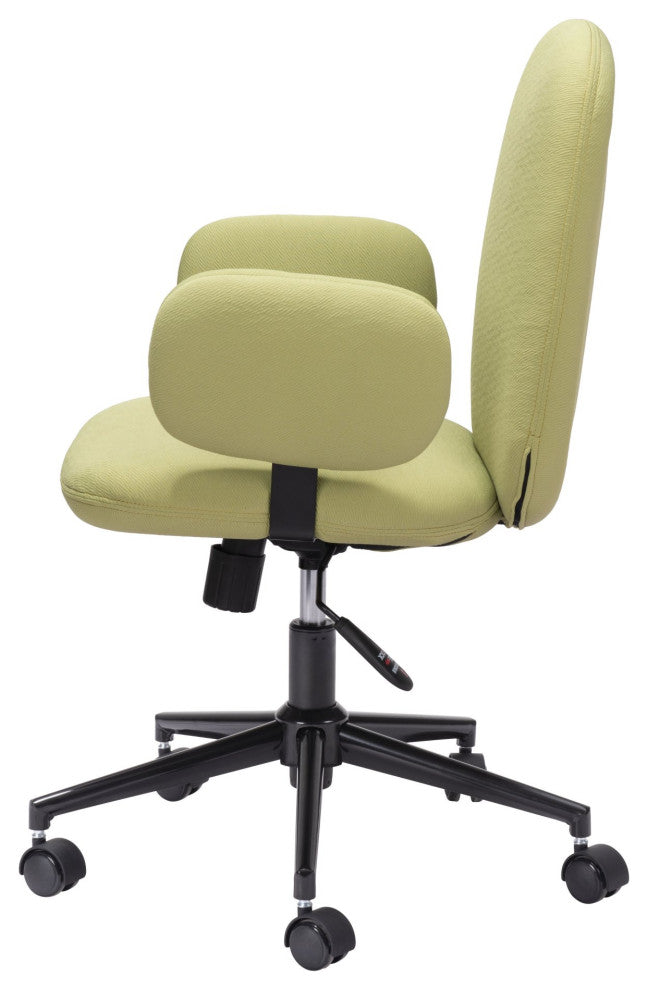 Computer Work Chair, Metal Steel, Olive Green, Black, Home Business Office