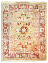 Gold Traditional All Over Oushak Area Rug