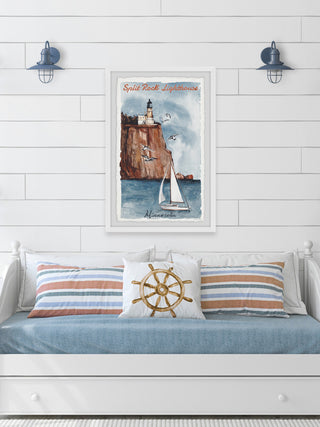 "Split Rock Lighthouse" Framed Painting Print, 8x12
