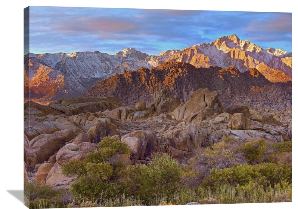 "Sun Illuminating The Alabama Hills, California" Artwork, 40" x 30"