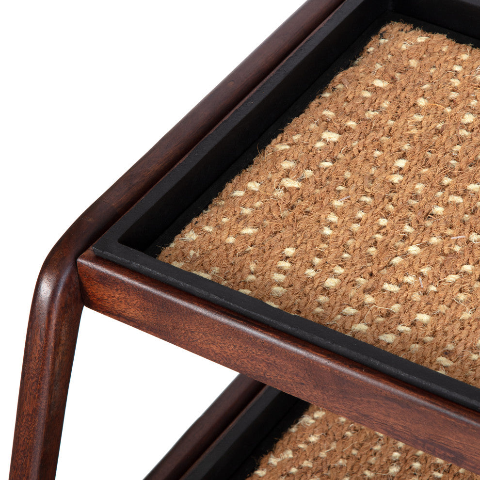 Double-Tier Brown Stand With 2-Pair Rubber Boot Trays Mersey