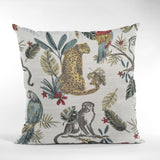 Plutus Multi-Color Jungle Luxury Throw Pillow, Multi-Color, 22" x 22"