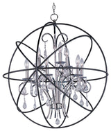 Maxim Lighting Orbit 9-Light Pendant, Anthracite and Polished Nickel - 25145ARPN