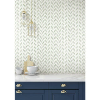Painted Herringbone Wallpaper