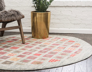 Unique Loom Blue Fars Manchester 6'x6' Round Rug