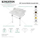 Kingston Brass LMS3030MA7 30" Carrara Marble Console Sink, Acrylic Legs