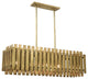 Livex Greenwich 5 Light 42" Linear Light, Natural Brass