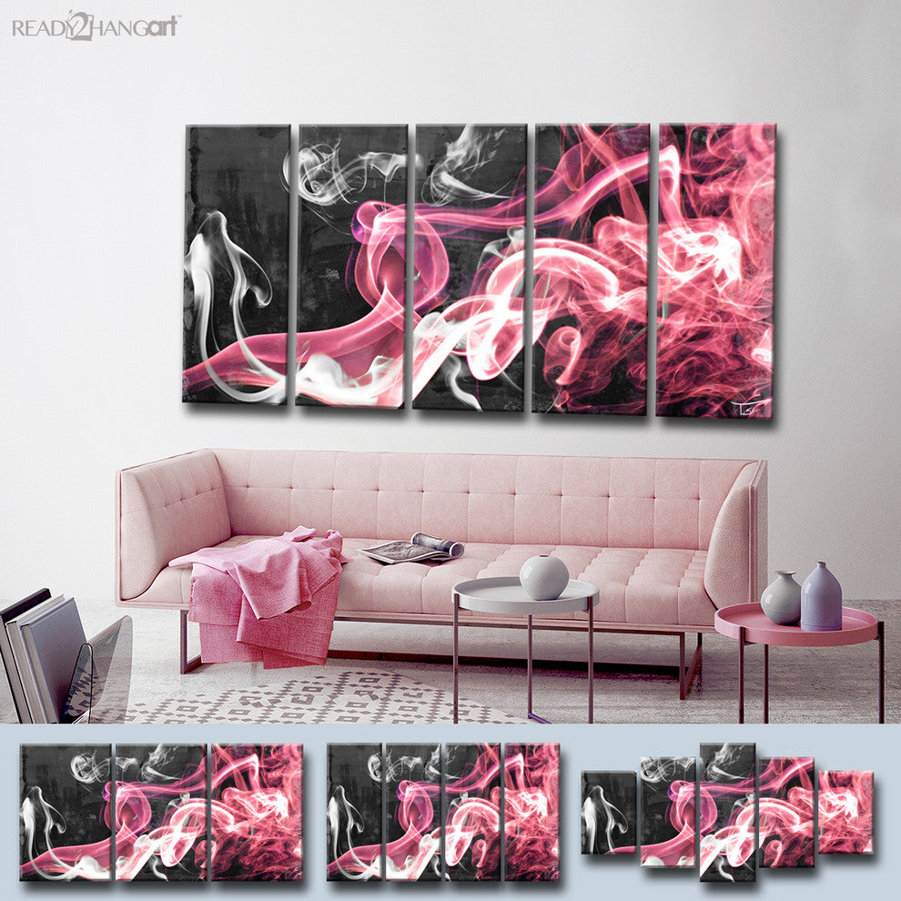 Ready2HangArt 'Glitzy Mist XL' by Tristan Scott, 30"x60", 5 Piece Set