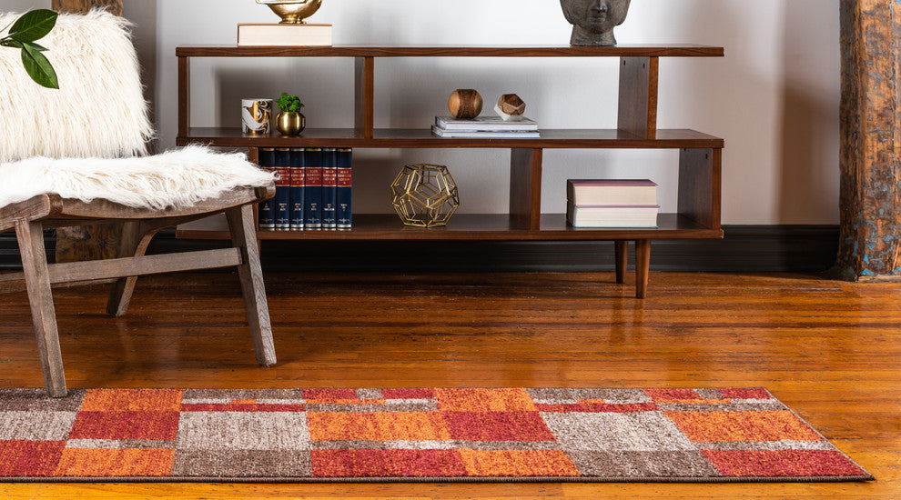 Unique Loom Multicolored Autumn Providence 2'' 0 x 6'' 0 Runner Rug