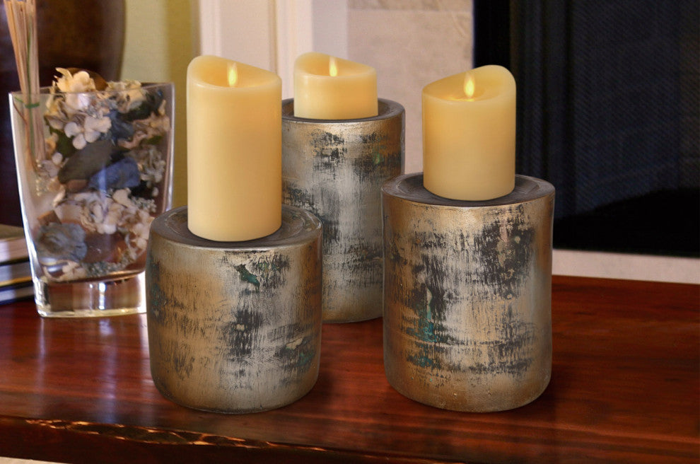Air Brush Set of 3 Candleholders