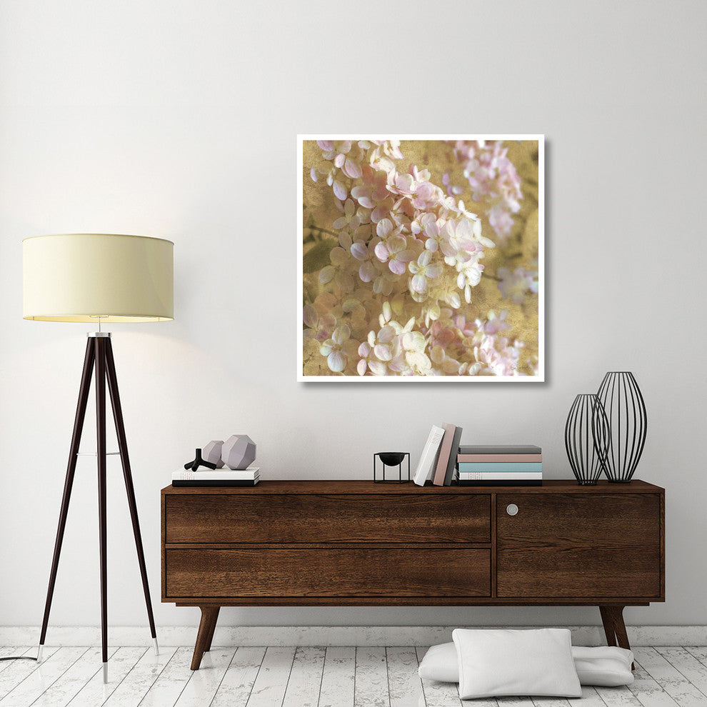 "Gilded Hydrangea I" Digital Paper Print by Sue Schlabach, 42"x42"