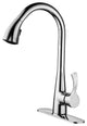 Ucore 18" Single Handle Kitchen Faucet With Pull-Down Sprayer, Chrome