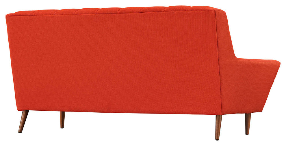Modern Contemporary Fabric Loveseat , Red, Fabric