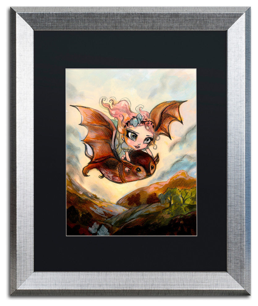 Natasha Wescoat 'Dreaming Of Flying' Art, Silver Frame, Black Mat, 16x20