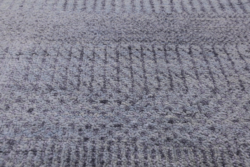 9' 5" X 9' 6" Round Wool and Silk Savannah Grass Hand Knotted Rug Q11450