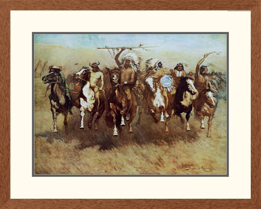 "Victory Dance" Framed Digital Print by Frederic Remington, 33x27"