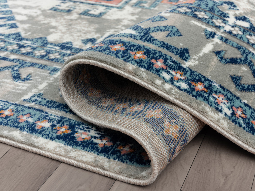 Abani Porto Collection PRT210A Tribal Grey Area Rug