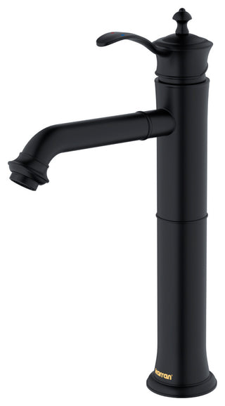 Karran 1-Handle 1-Hole Vessel Faucet With Pop-up Drain, Matte Black